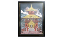 กรอบรูป-ตัวอักษรจีน-ภาพสไตล์จีนภาพวาดศาลเจ้า